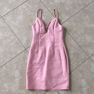 Tiger mist pink body con dress, worn once